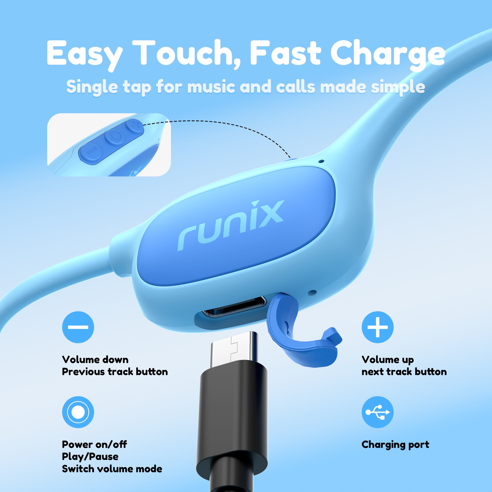 Runix S1 Safe Sound Bone Conduction Headphone