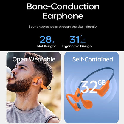 Awei A899BL Bone Conduction IPX8 Swimming Earphones