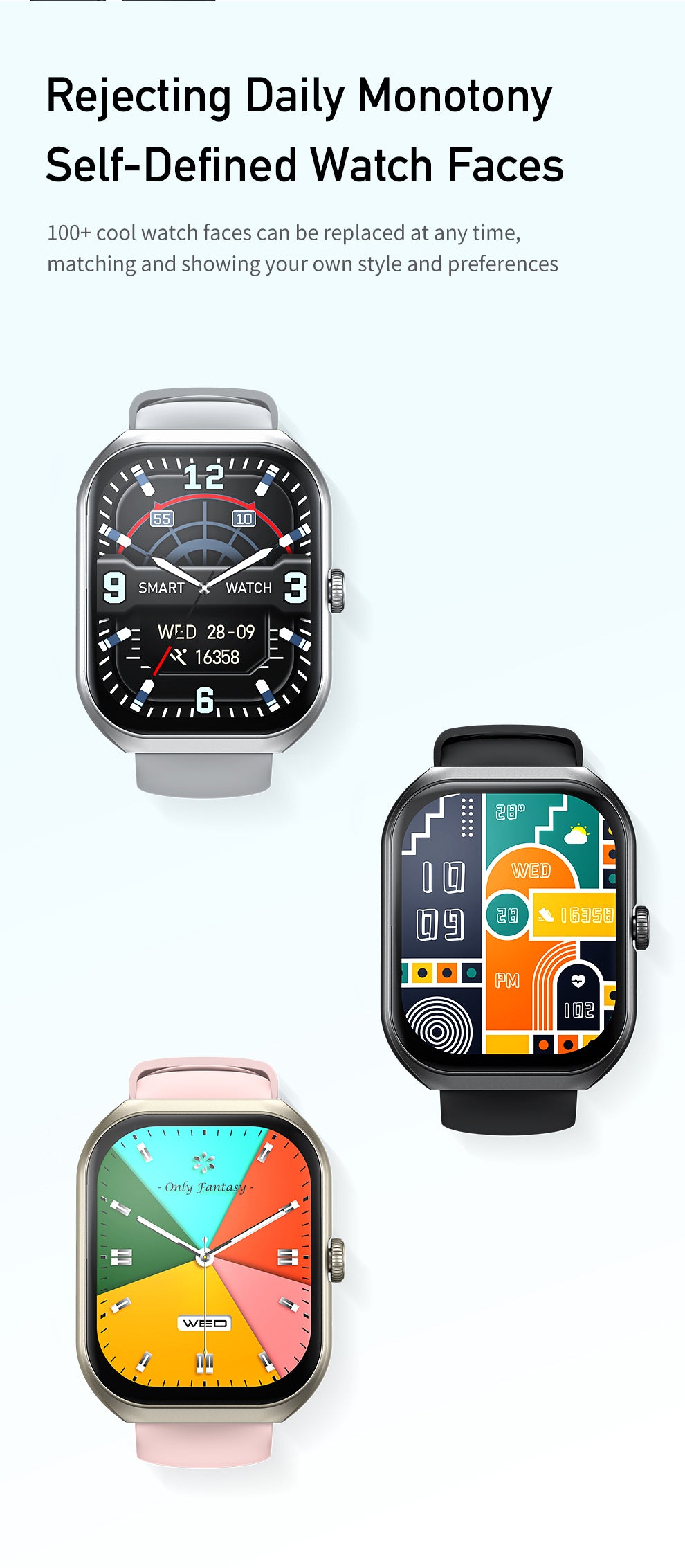 Awei H46 AMOLED Bluetooth Calling Smartwatch