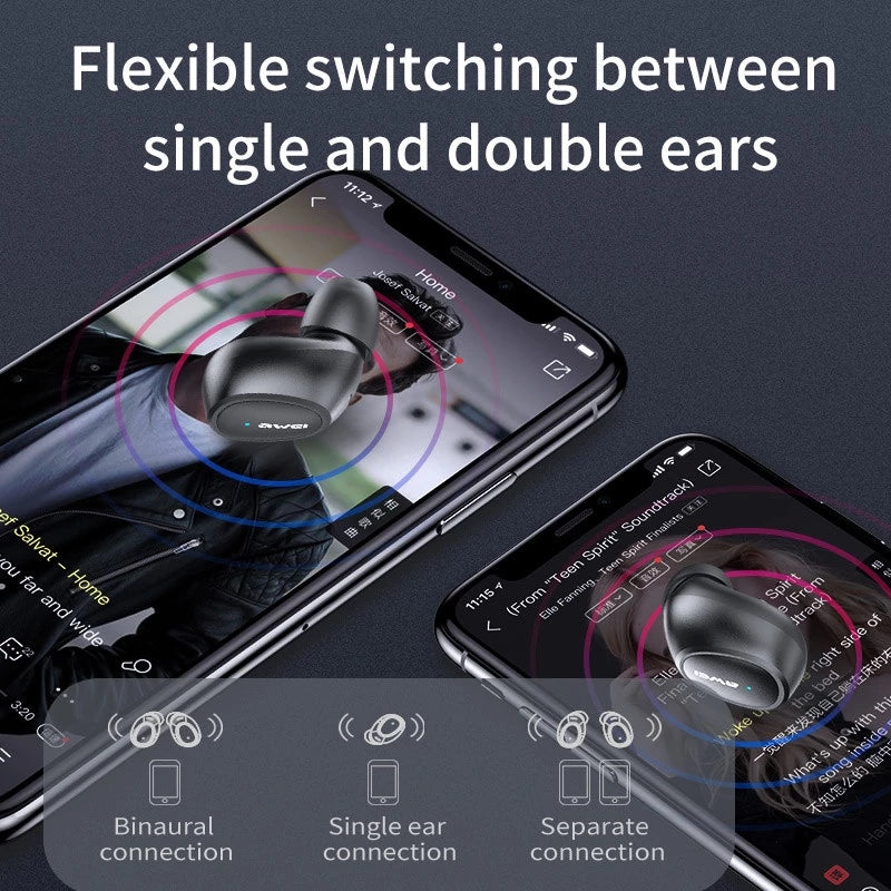 Awei T16 TWS Wireless Earbuds with Dual Mic