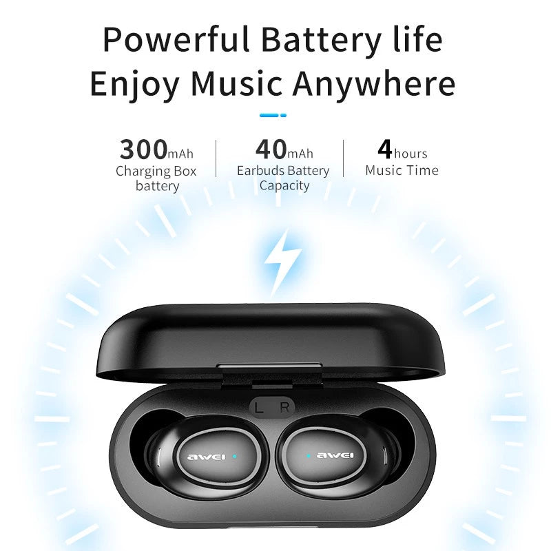 Awei T16 TWS Wireless Earbuds with Dual Mic