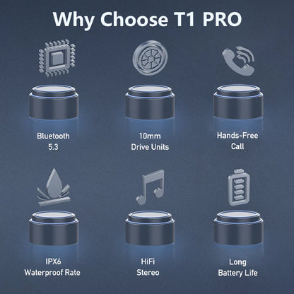 T1 Pro Bluetooth 5.3 TWS Earbuds