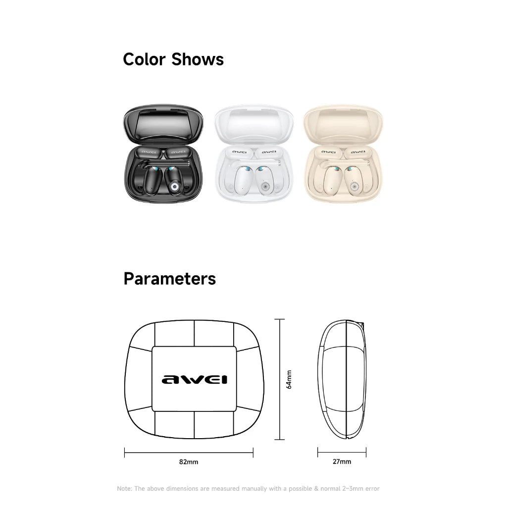 Awei TZ9 Open-Ear ENC Wireless Earbuds